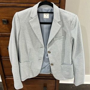 Lined blue strip blazer